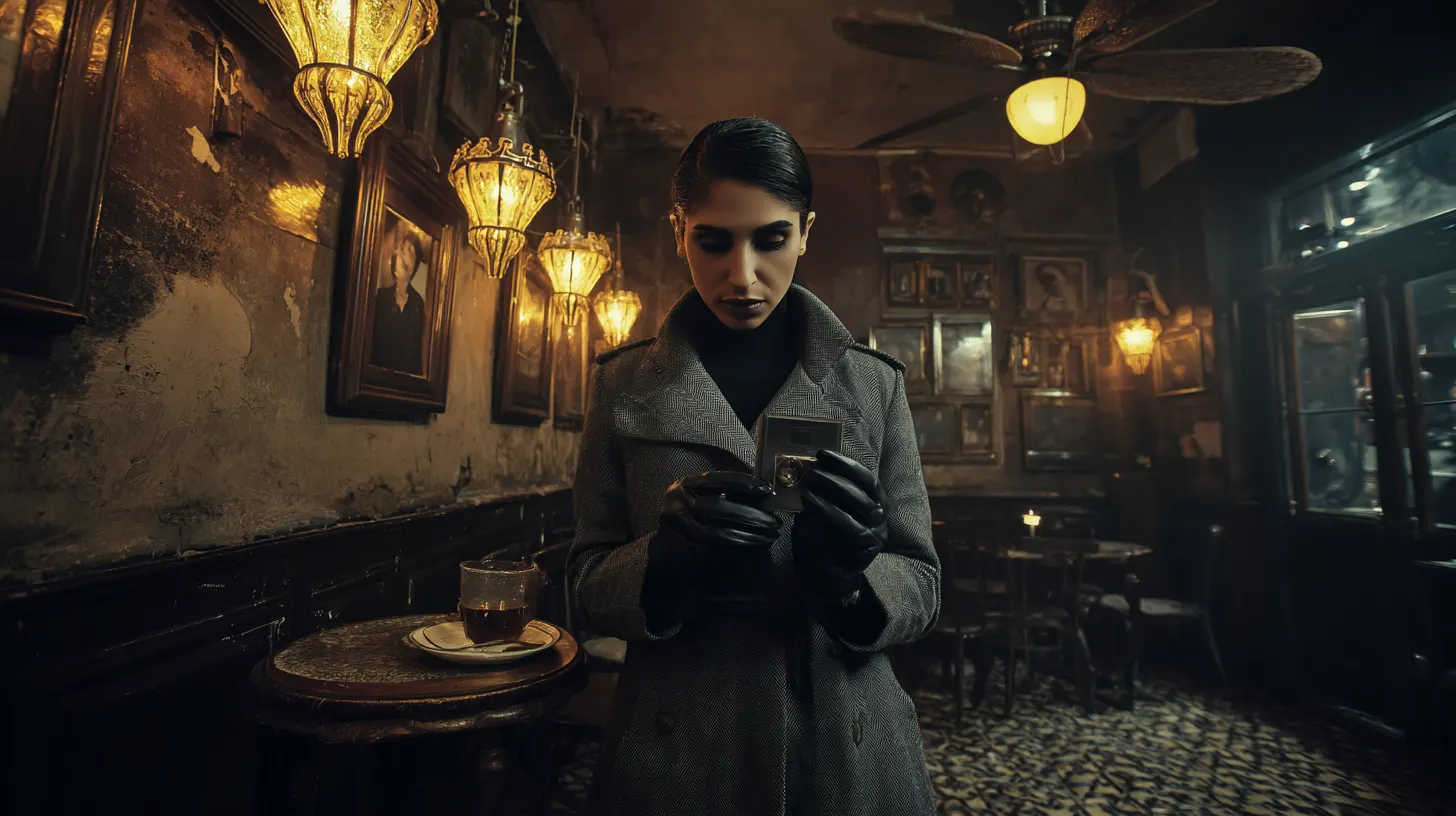 Detective, dim café