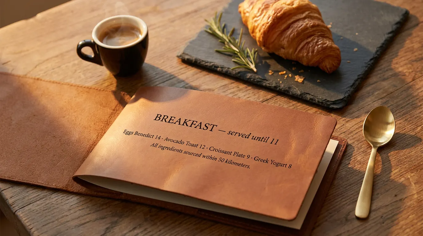 Breakfast, golden hour